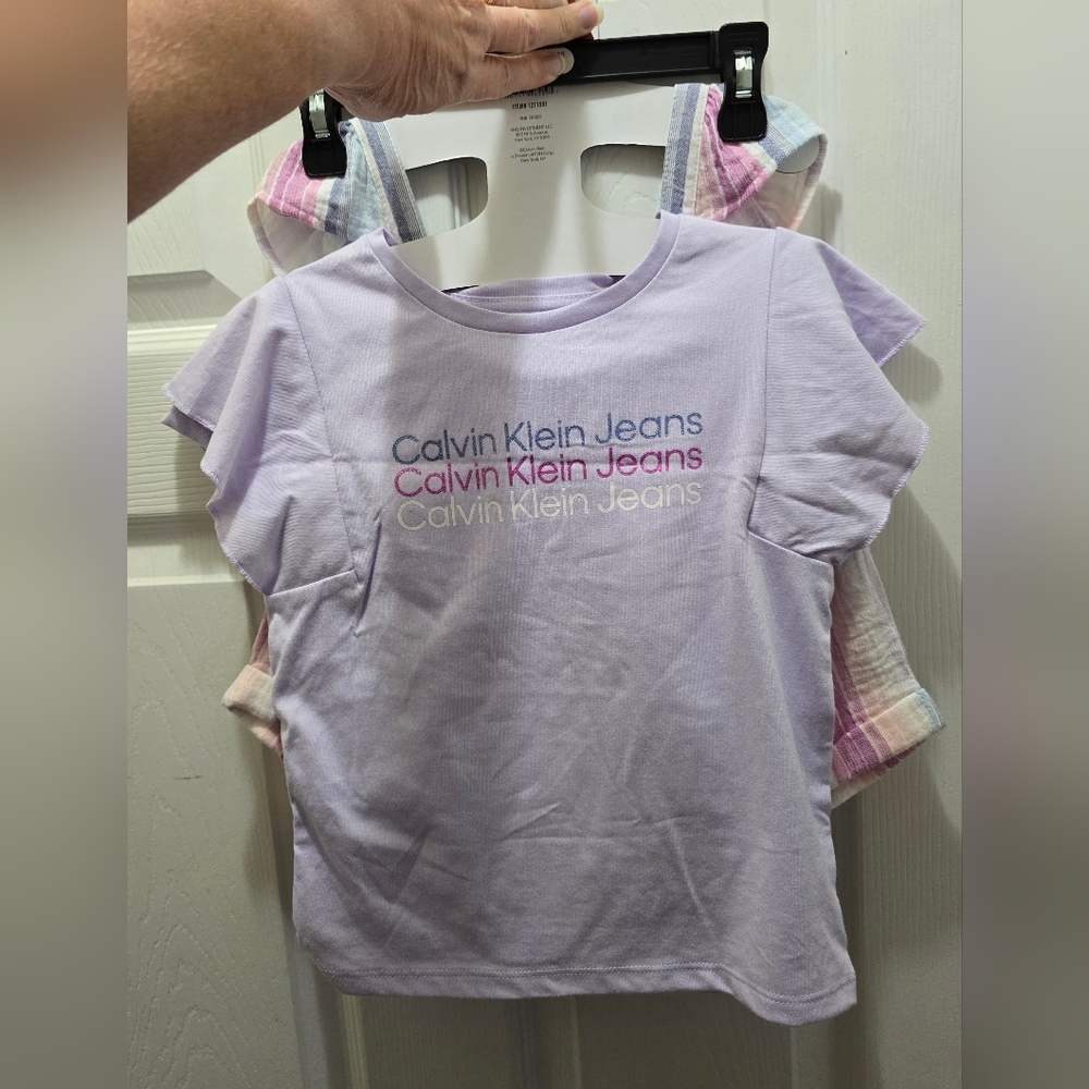 Calvin Klein Collection Multicolor Striped Kids 3 Pc Set, Size 6 - Picture 3 of 8